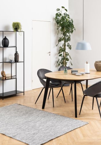 ACT NORDIC Avila hjrnebord, rund - sort kunstig marmor og sort metal (42)