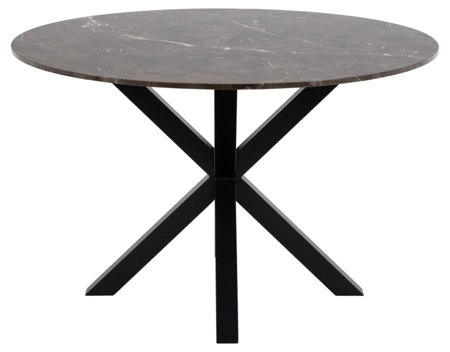 ACT NORDIC Heaven spisebord, rund - brun Emperador marmor og sort metal (120)