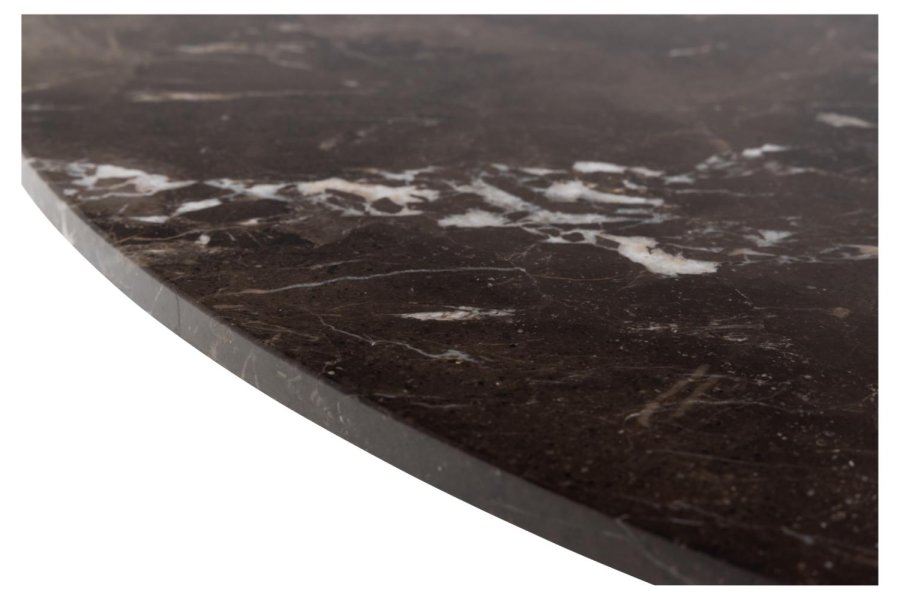 ACT NORDIC Heaven spisebord, rund - brun Emperador marmor og sort metal (120)