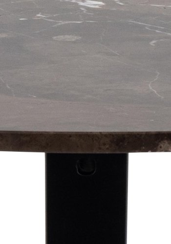 ACT NORDIC Heaven spisebord, rund - brun Emperador marmor og sort metal (120)