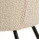 ACT NORDIC Center loungestol, m. armln - creme polyester og sort metal