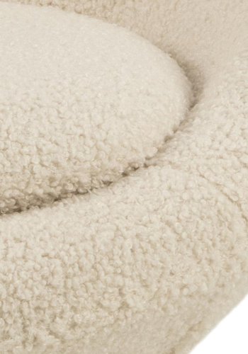 ACT NORDIC Center loungestol, m. armln - creme polyester og sort metal