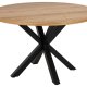 ACT NORDIC Heaven spisebord, rund - natur vild eg finèr og sort metal (120)