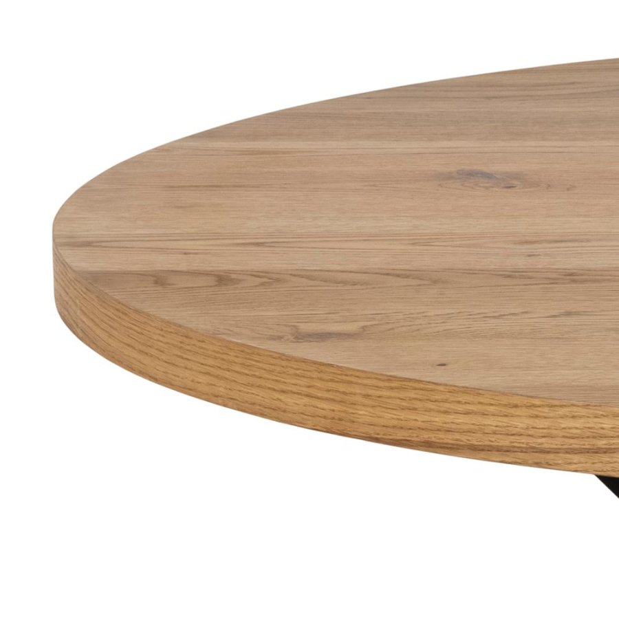 ACT NORDIC Heaven spisebord, rund - natur vild eg finèr og sort metal (120)