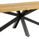 ACT NORDIC Heaven spisebord, rektangulr - natur vild eg finèr og sort metal (220x90)