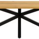 ACT NORDIC Heaven spisebord, rektangulr - natur vild eg finèr og sort metal (220x90)
