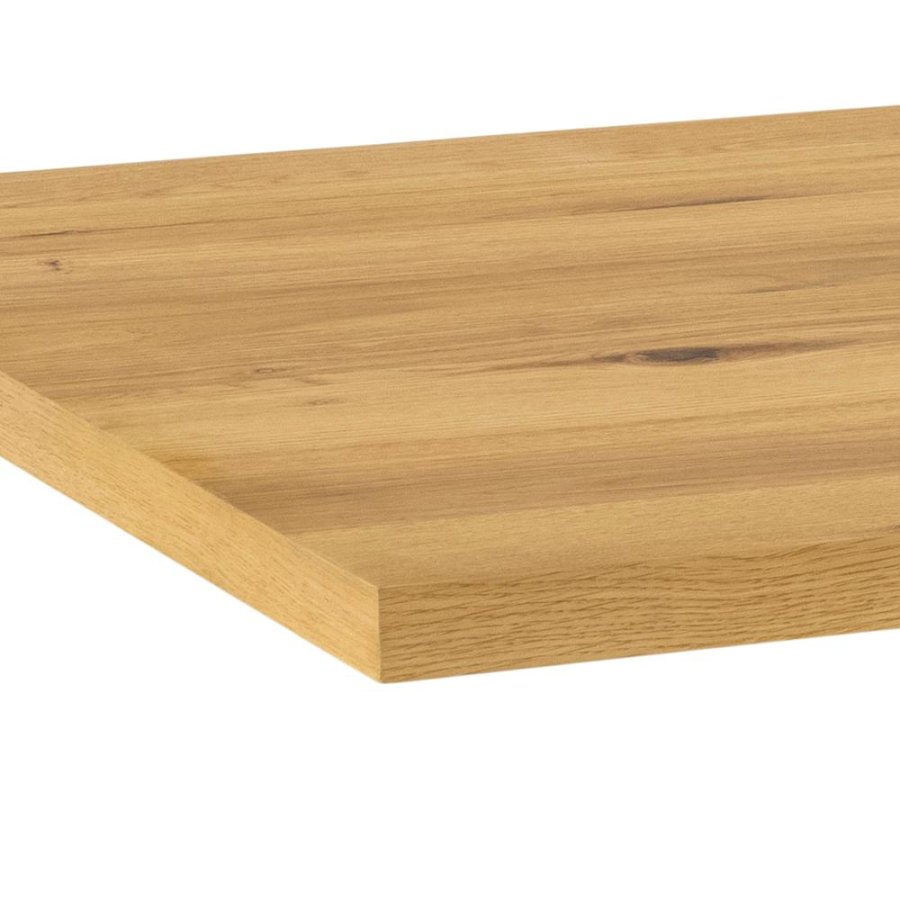 ACT NORDIC Heaven spisebord, rektangulr - natur vild eg finèr og sort metal (220x90)