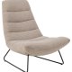 ACT NORDIC Milford loungestol - beige stof og sort metal