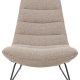 ACT NORDIC Milford loungestol - beige stof og sort metal