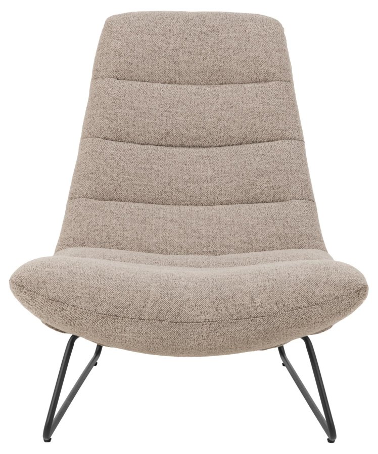 ACT NORDIC Milford loungestol - beige stof og sort metal