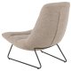 ACT NORDIC Milford loungestol - beige stof og sort metal