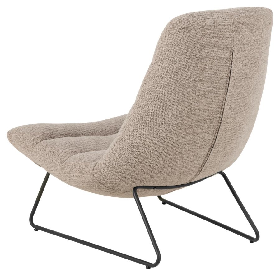 ACT NORDIC Milford loungestol - beige stof og sort metal