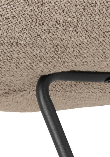 ACT NORDIC Milford loungestol - beige stof og sort metal