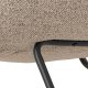 ACT NORDIC Milford loungestol - beige stof og sort metal