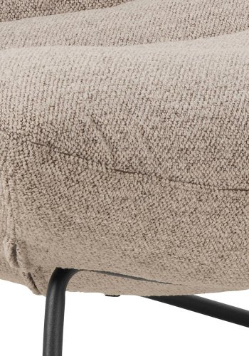 ACT NORDIC Milford loungestol - beige stof og sort metal