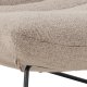 ACT NORDIC Milford loungestol - beige stof og sort metal