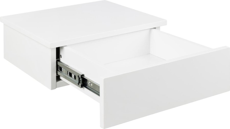 ACT NORDIC Avignon vghngt natbord, m. 1 skuffe - hvid MDF (37x32)