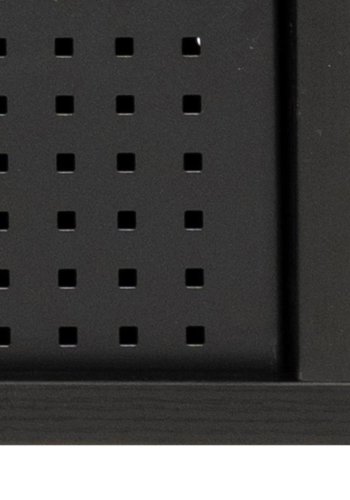 ACT NORDIC Angus TV-bord, m. 2 mesh skydelger  - sort ask melamin og sort metal (180x40)