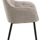 ACT NORDIC Brooke spisebordsstol, m. armln - beige stof og sort metal