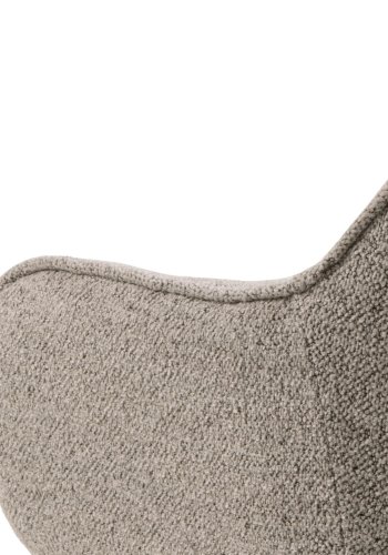 ACT NORDIC Brooke spisebordsstol, m. armln - beige stof og sort metal