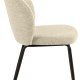 ACT NORDIC Patricia spisebordsstol - creme stof og sort metal