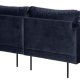 SOFAKONCEPT Cozy 2 pers. sofa, m. venstre chaiselong og 2 puder - mrkebl stof og sort metal