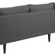 SOFAKONCEPT Cozy 2 pers. sofa, m. venstre chaiselong og 2 puder - mrkegr stof og sort bg