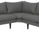 SOFAKONCEPT Cozy hjrnesofa, m. 2 puder - mrkegr stof og sort bg