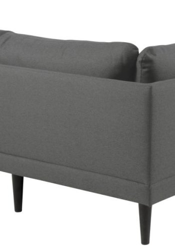 SOFAKONCEPT Cozy hjrnesofa, m. 2 puder - mrkegr stof og sort bg