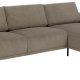 SOFAKONCEPT Noora 3 pers. sofa, m. hjre chaiselong - beige stof og sort metal