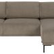 SOFAKONCEPT Noora 3 pers. sofa, m. hjre chaiselong - beige stof og sort metal