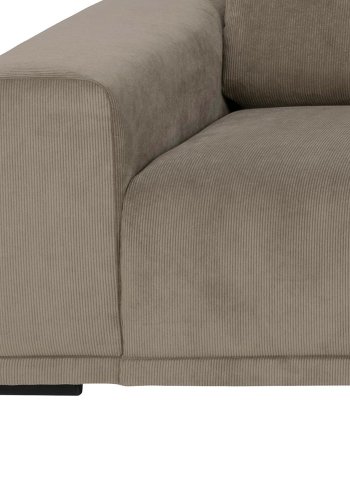 SOFAKONCEPT Noora 3 pers. sofa, m. hjre chaiselong - beige stof og sort metal