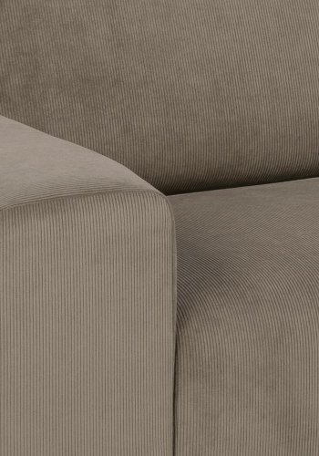 SOFAKONCEPT Noora 3 pers. sofa, m. hjre chaiselong - beige stof og sort metal