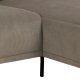 SOFAKONCEPT Noora 3 pers. sofa, m. hjre chaiselong - beige stof og sort metal