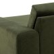 SOFAKONCEPT Noora 3 pers. sofa, m. hjre chaiselong - olivengrn stof og sort metal