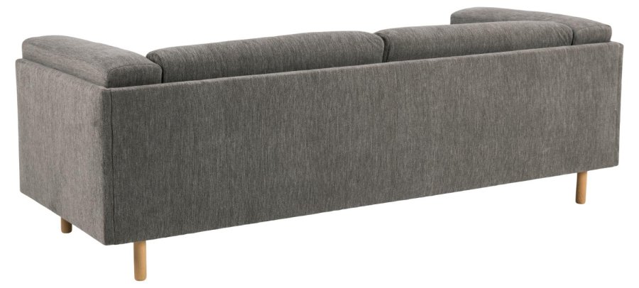 SOFAKONCEPT Elea 3 pers. sofa - antracitgrt stof og natur bg