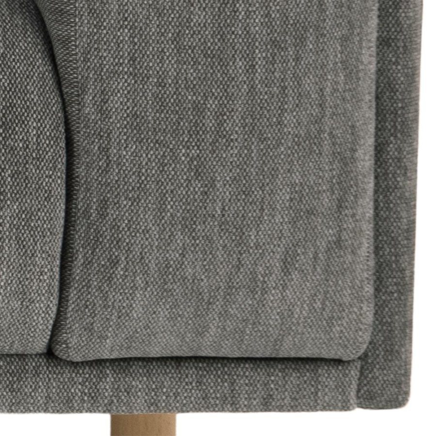 SOFAKONCEPT Elea 3 pers. sofa - antracitgrt stof og natur bg