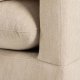 SOFAKONCEPT Cozy 2 pers. sofa, m. venstre chaiselong og 2 puder - creme stof og sort metal