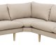 SOFAKONCEPT Cozy hjrnesofa, m. 2 puder - beige stof og natur bg