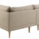 SOFAKONCEPT Cozy hjrnesofa, m. 2 puder - beige stof og natur bg