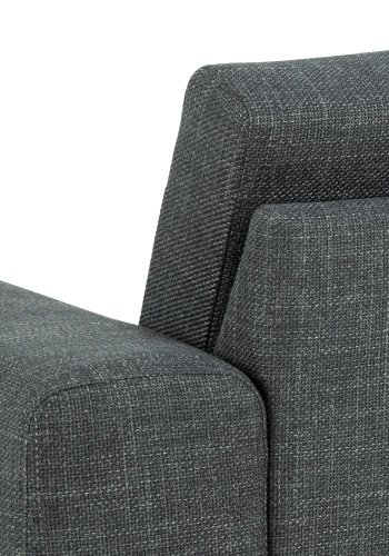 SOFAKONCEPT Noora 2 pers. sofa - mrkegr stof og sort metal