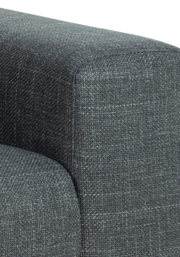 SOFAKONCEPT Noora 2 pers. sofa - mrkegr stof og sort metal