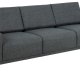 SOFAKONCEPT Noora 3 pers. sofa - mrkegr stof og sort metal