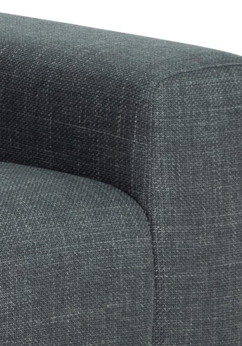 SOFAKONCEPT Noora 3 pers. sofa - mrkegr stof og sort metal