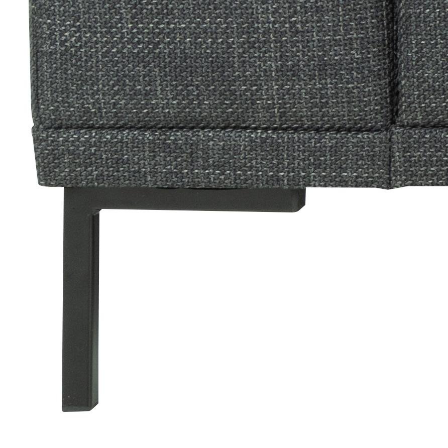 SOFAKONCEPT Noora 3 pers. sofa - mrkegr stof og sort metal