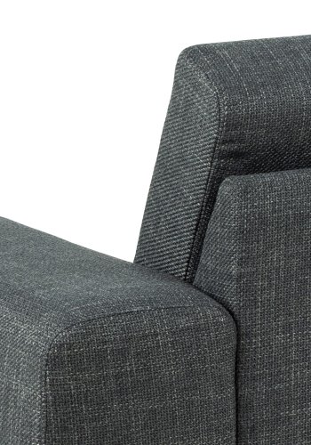 SOFAKONCEPT Noora 3 pers. sofa - mrkegr stof og sort metal