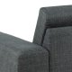 SOFAKONCEPT Noora 3 pers. sofa - mrkegr stof og sort metal
