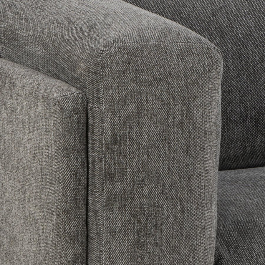 SOFAKONCEPT Elea 2,5 pers. sofa - antracitgrt stof og sort metal