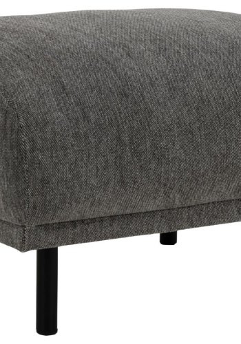 SOFAKONCEPT Elea puf - antracitgrt stof og sort metal (70x62)