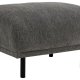SOFAKONCEPT Elea puf - antracitgrt stof og sort metal (70x62)